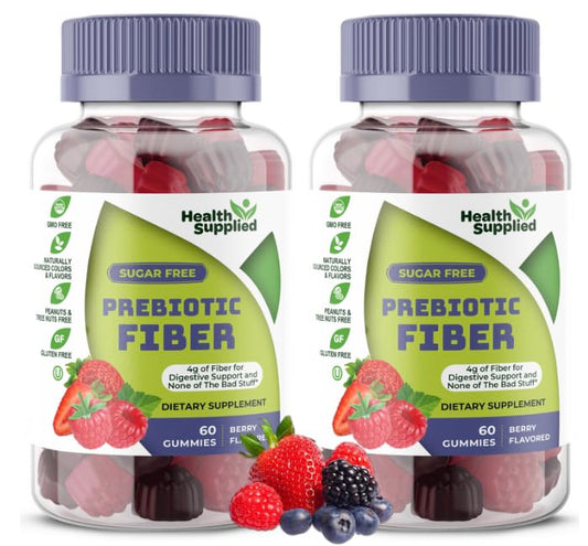 Health Supplied Mixed Berry Flavored Prebiotic Fiber Gummies 120