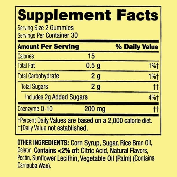 BasketGoods CoQ10 200mg Gummies, 60 Count