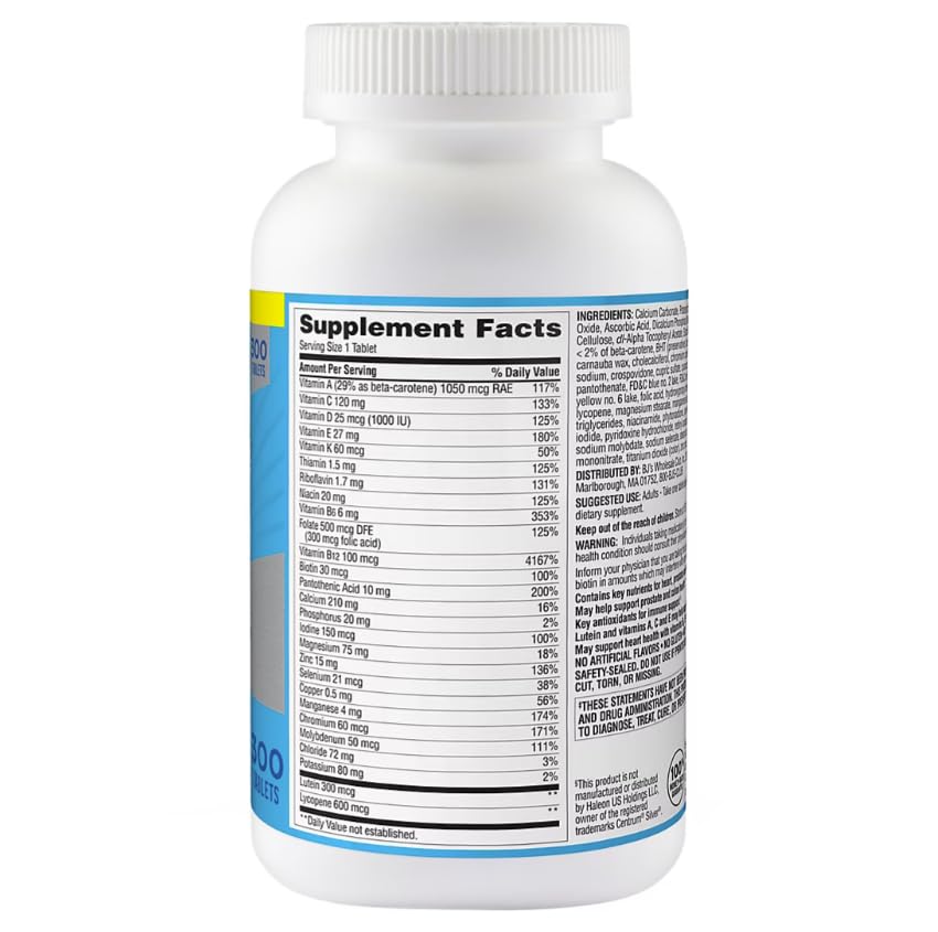 Berkley Jensen Men's Multivitamin 50 Plus Tablet, 300 Count