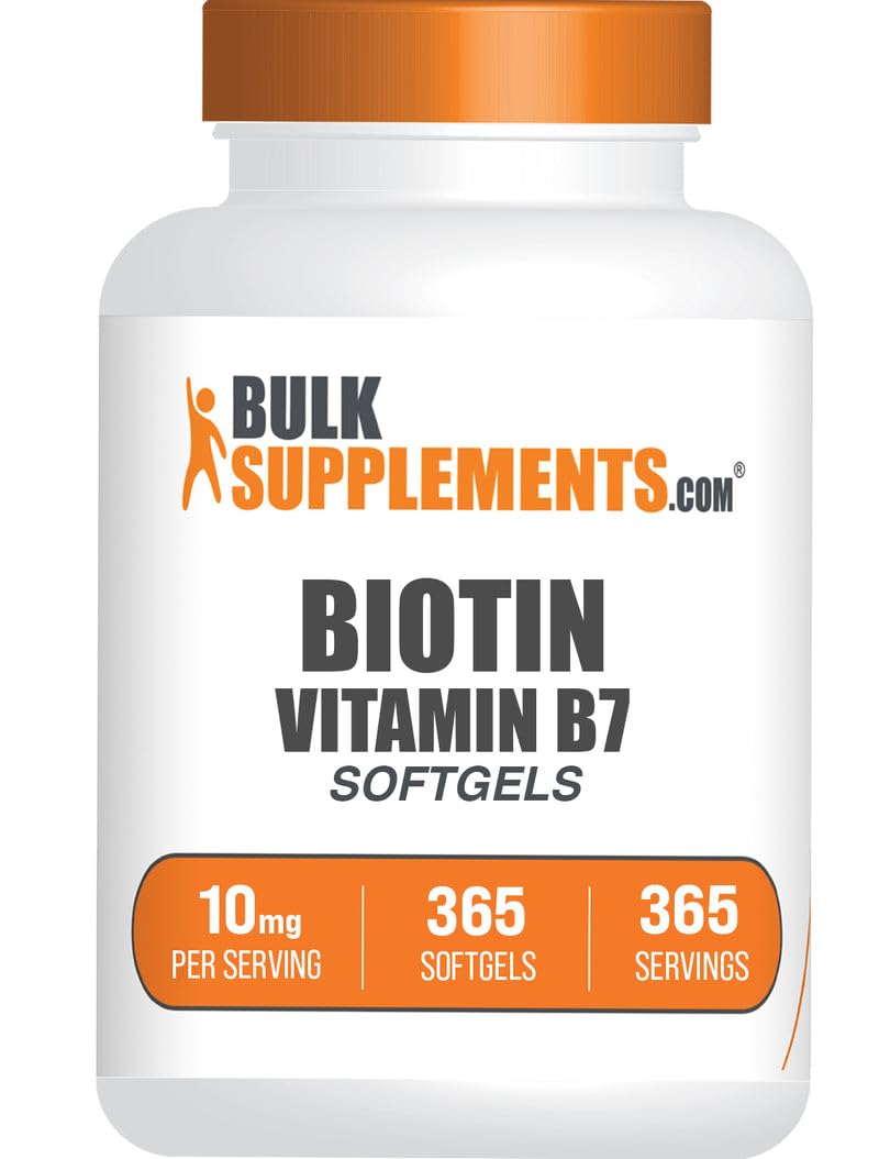 BulkSupplements Biotin 10000mcg Softgels 365 Count