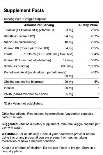 Swanson Daily B-Complex 100 Capsules