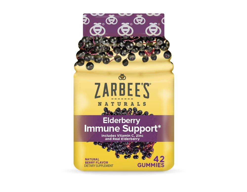 Zarbee's Adult Elderberry Immune Support Gummies, 42 Count