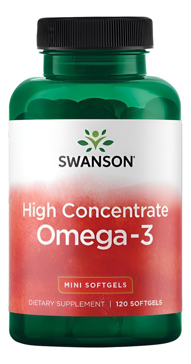 Swanson Omega-3 Fish Oil Softgels 120 Count