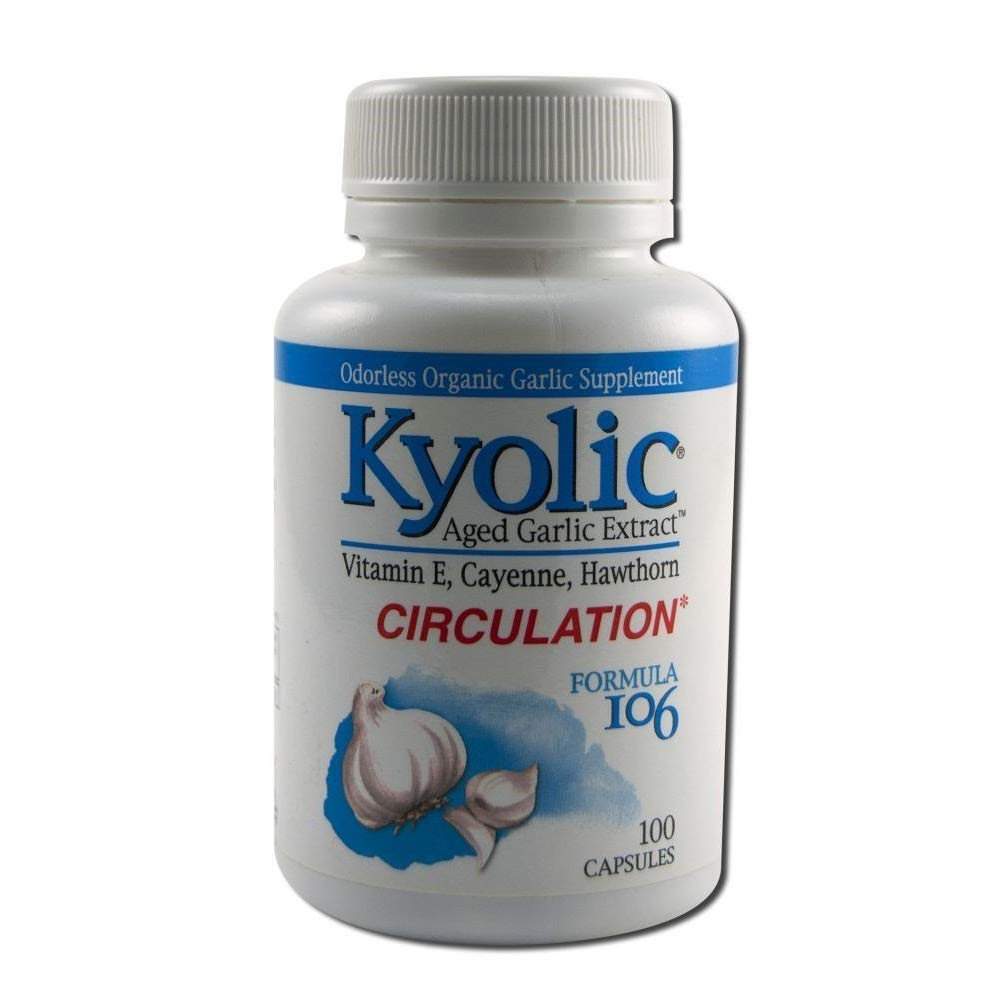 Kyolic Formula 106 Aged Garlic Extract for Circulation Capsules, 300 Capsules