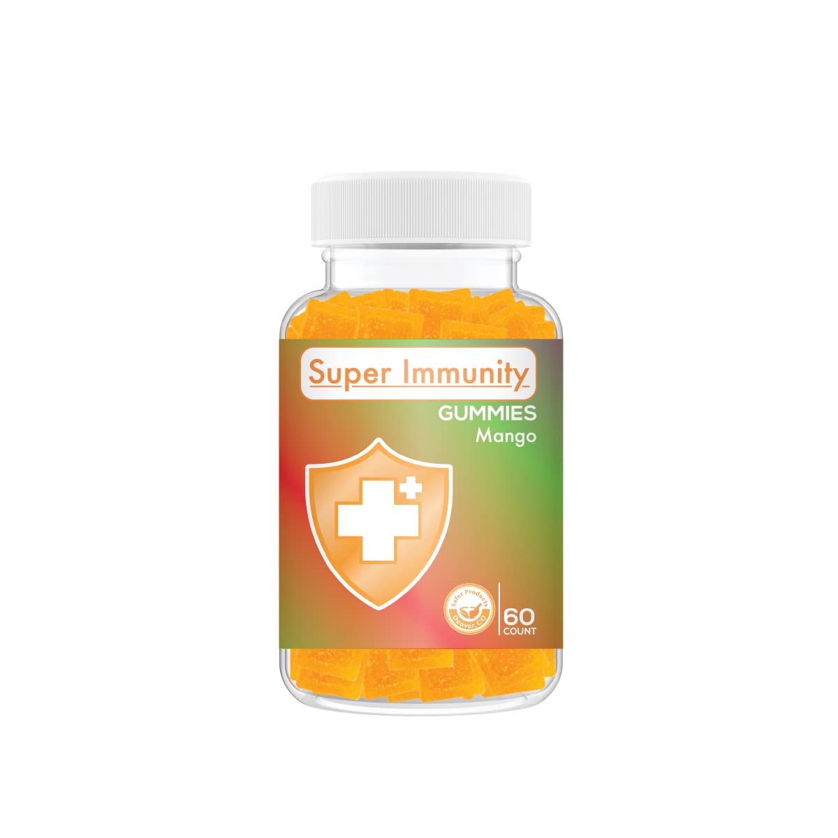 Safer Products Safer Super Immunity Gummies with Vitamin C for Adults, Immune Support Multivitamin with Ginger, Zinc, Elderberry, Turmeric, Echinacea, Vegan Plant Based Gummies, Mango Flavor 60 Count