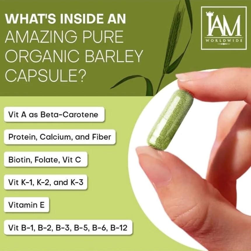 Generic Amazing Organic Barley Capsules, 60 Count