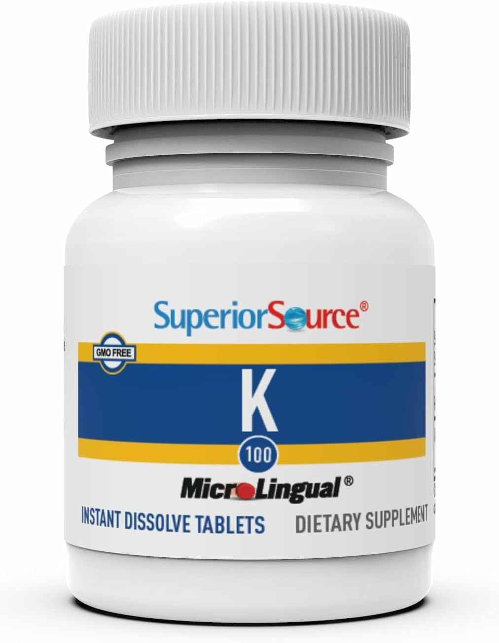 Superior Source Vitamin K 100 mcg Bone Strength & Health Support Supplement - Vitamin K Supplement Aids Blood Health & Calcium Absorption, 2-Pack Tablets