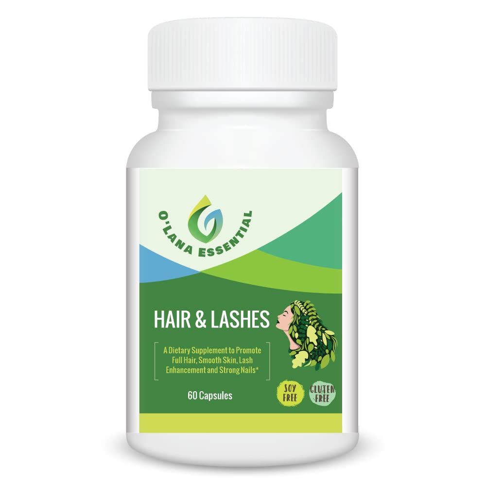 O'Lana Essential LLC Hair Lashes Skin Nails Supplement 300 Capsules