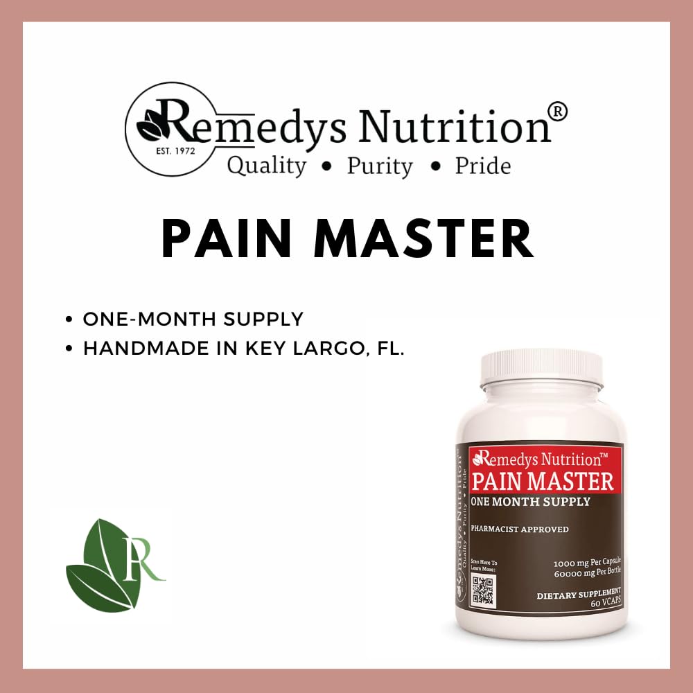 Remedy’s Nutrition Pain Master Capsules 60 Count