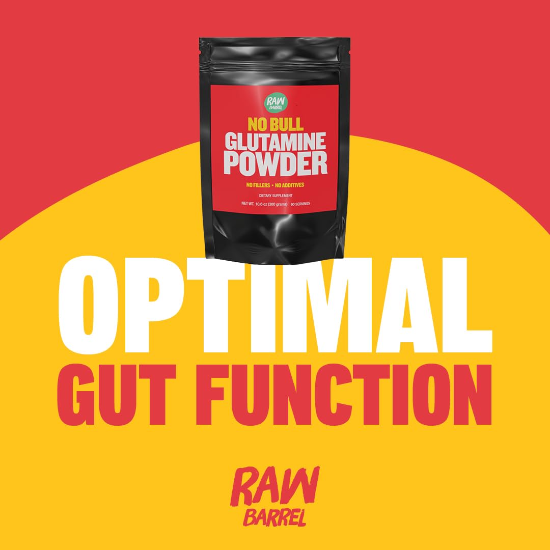 Raw Barrel L-Glutamine Powder 10.58 Ounce