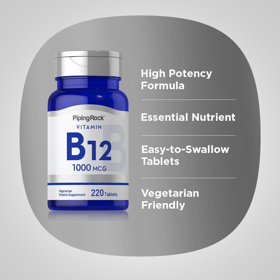 Piping Rock Vitamin B12 1000 mcg Tablet 220 Tablets