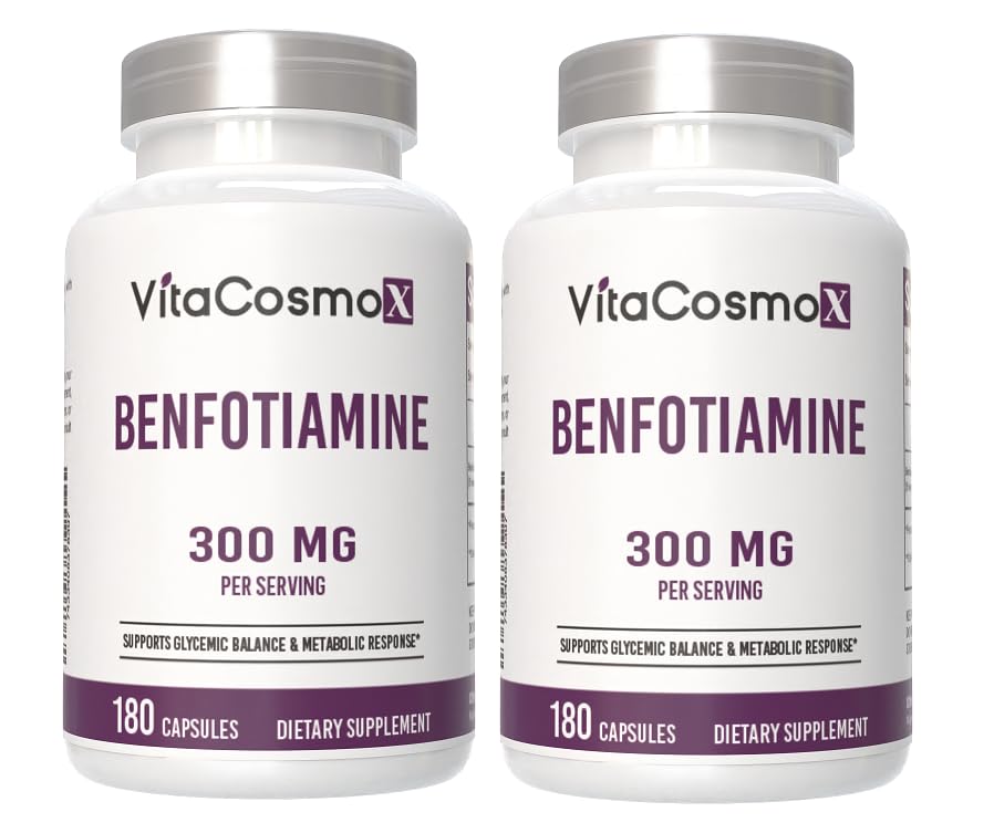 VitaCosmoX Benfotiamine 300mg Capsules, 180 Capsules