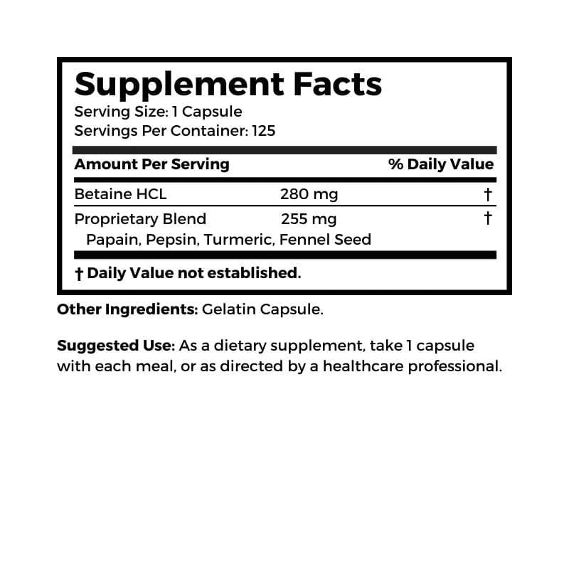 Dr Clark Store Quick Digestive Aid Capsules, 125 Count