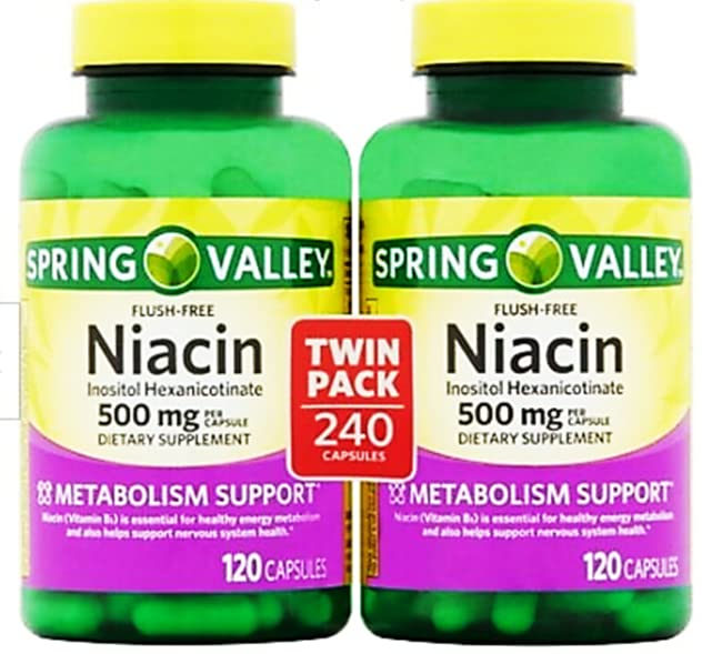 Decatela Flush Free Niacin (B-3) 500 mg Capsules 240