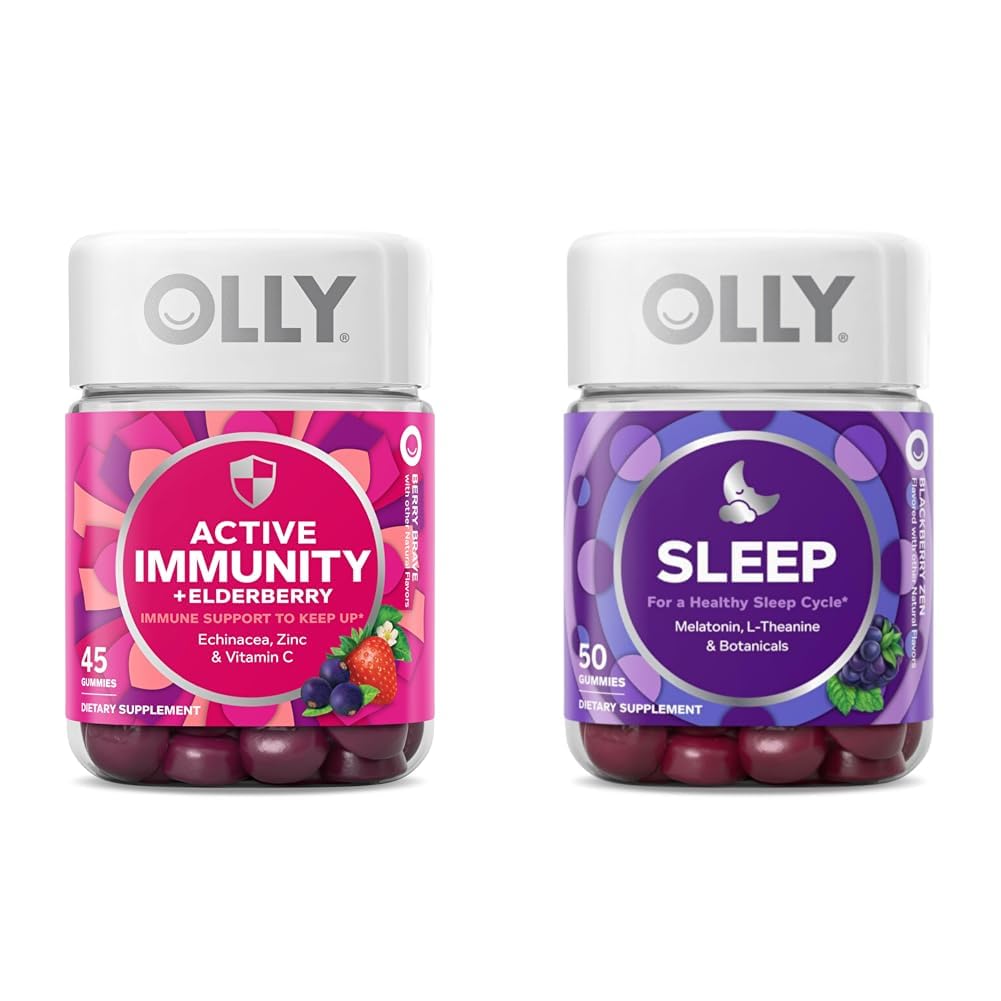 OLLY Active Immunity+Elderberry Gummy, Sleep Support, 95 Count