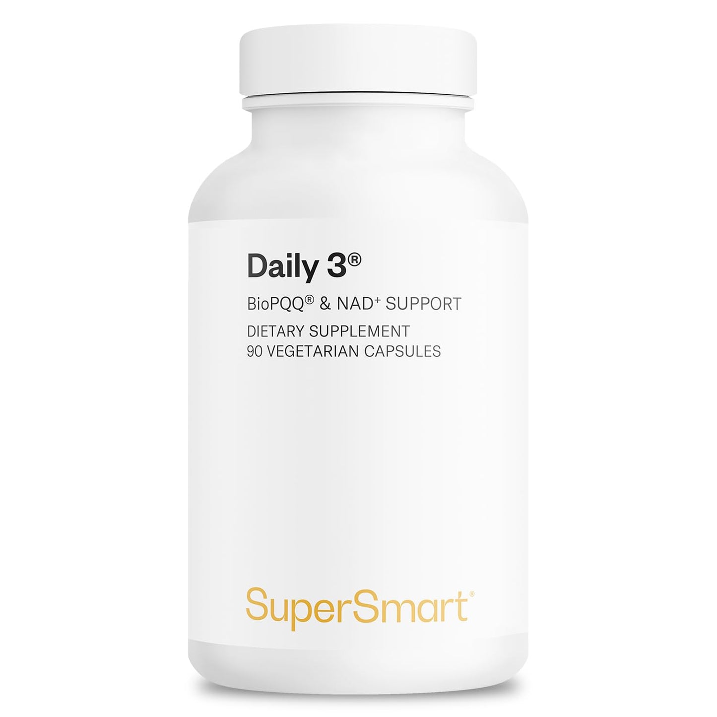 Supersmart Daily3 + Bio PQQ (All-in-One Formula) Multivitamin Capsules 90 Count