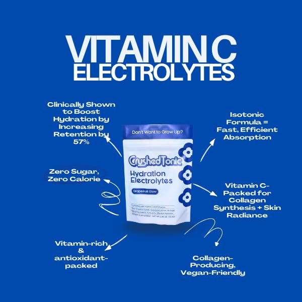 Crushed Tonic Vitamin C Electrolyte Powder 1.76 Ounce (Pack of 1)