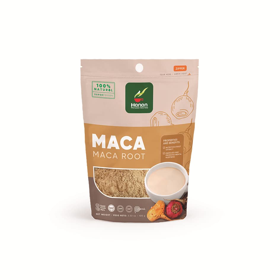 HANAN PERUVIAN SECRETS Maca Peru FitLight Superfood Root Powder Tri-Color Black Red Yellow 3.53 oz
