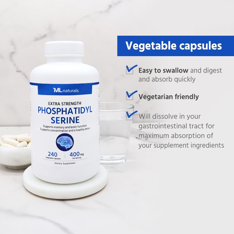 ML Naturals Phosphatidyl Serine 400mg Capsules 240