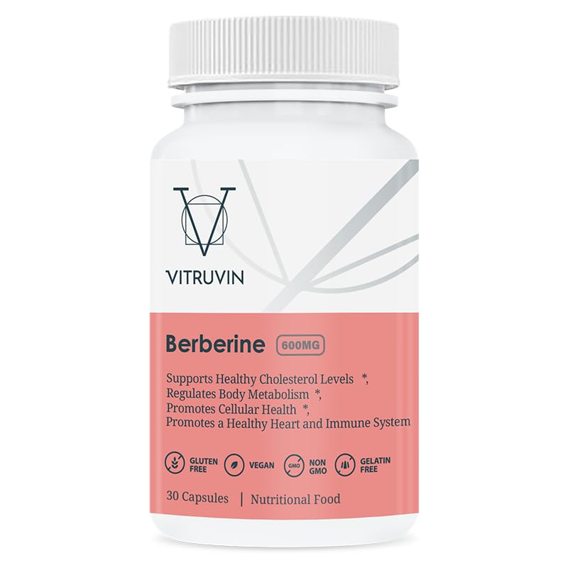 VITRUVIN Berberine 600mg Capsules, 30 Count