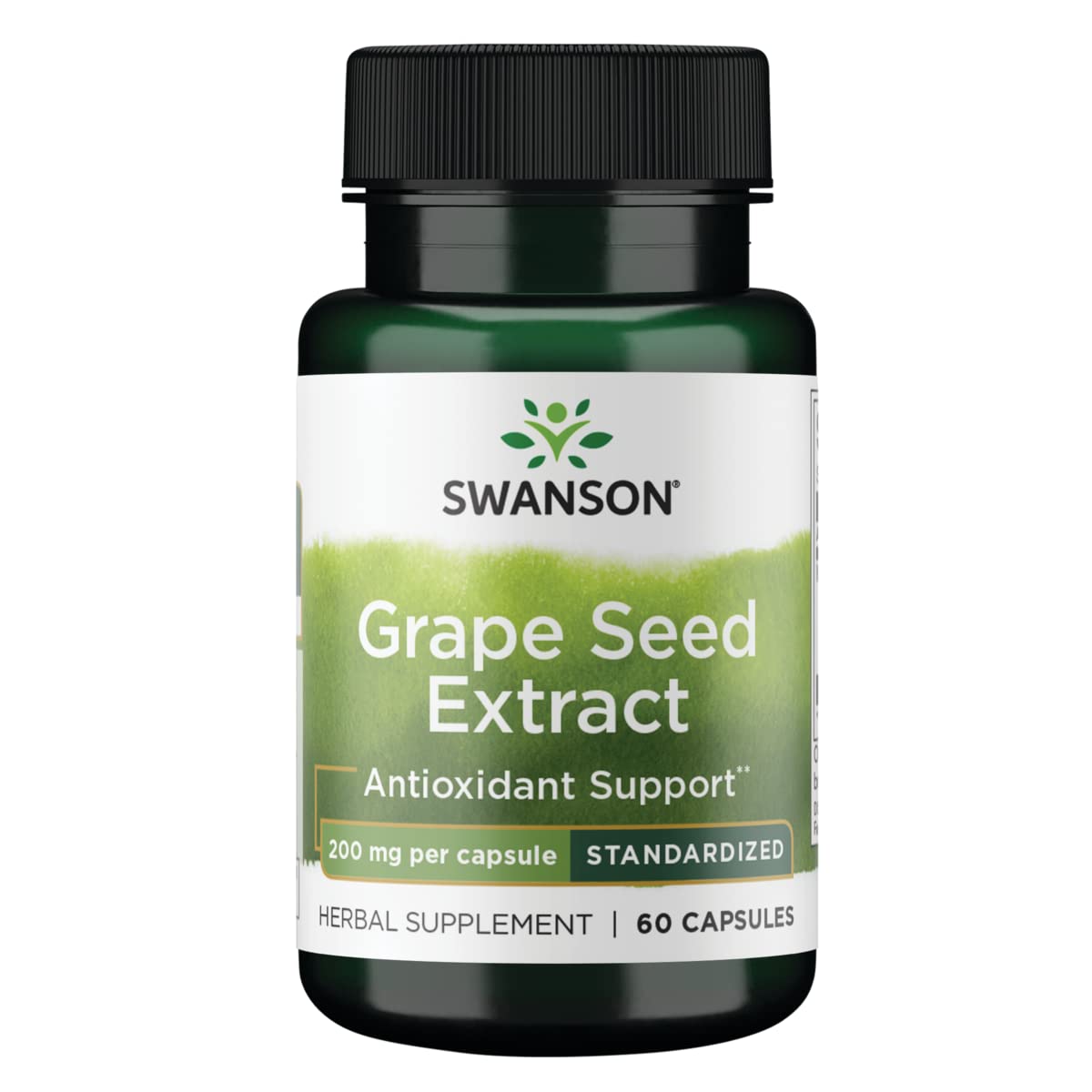 Swanson Grape Seed Extract 200 mg Standardized Capsules, 60 Count
