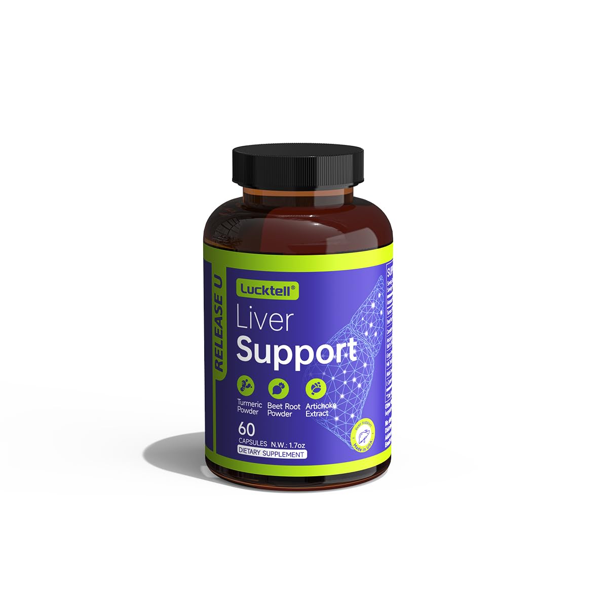 LuckTell Liver Support Supplement Capsule, 60 Count
