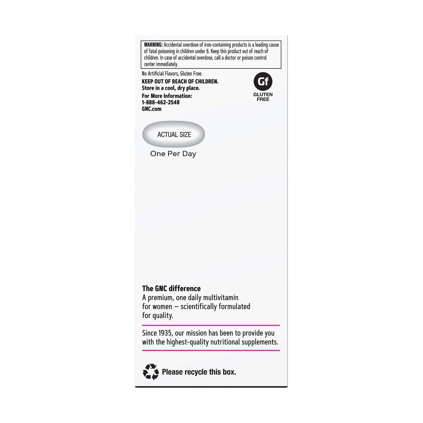 GNC Women's One Daily Multivitamin Essentials Caplets, 60 Count
