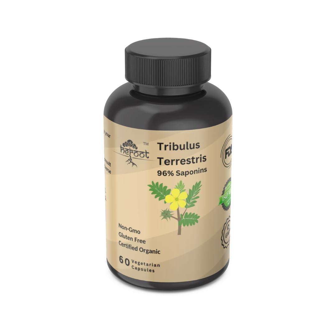 Heroot Tribulus Terrestris Supplement for Men & Women Capsules 60 Count