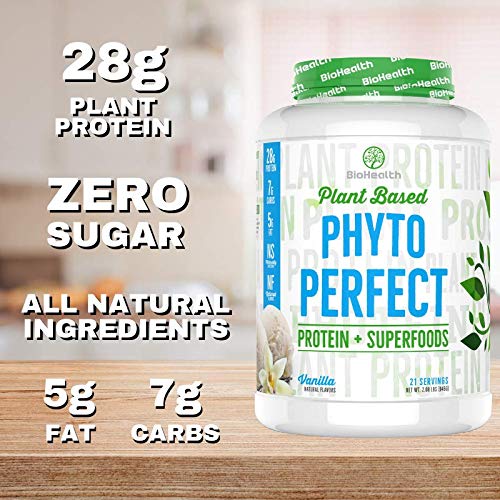 BioHealth Nutrition Phyto Perfect Vanilla Protein Powder, 32 Servings