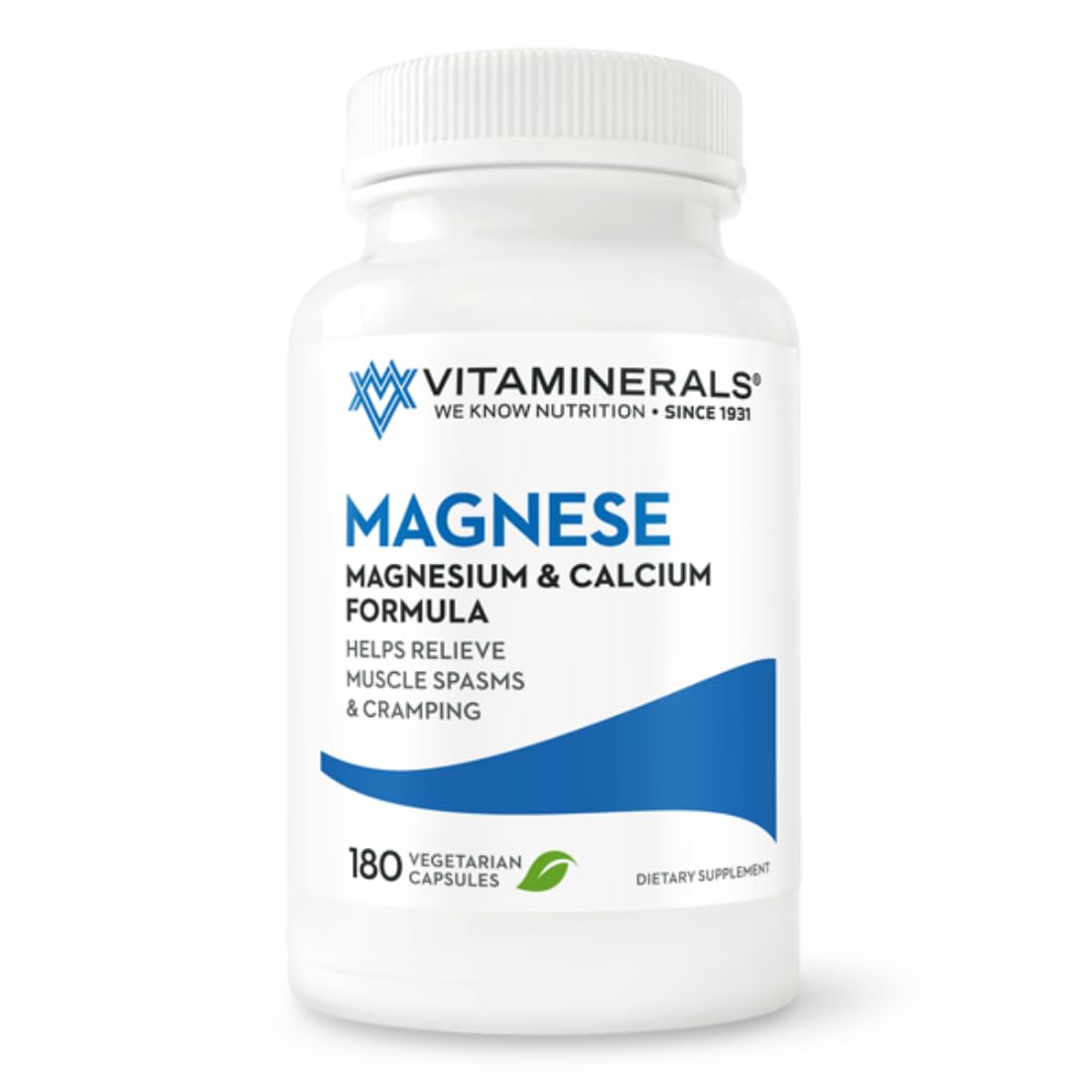 Vitaminerals 10 Magnese Magnesium, Calcium & Vitamin D3 Bone & Muscle Support 180 Capsules