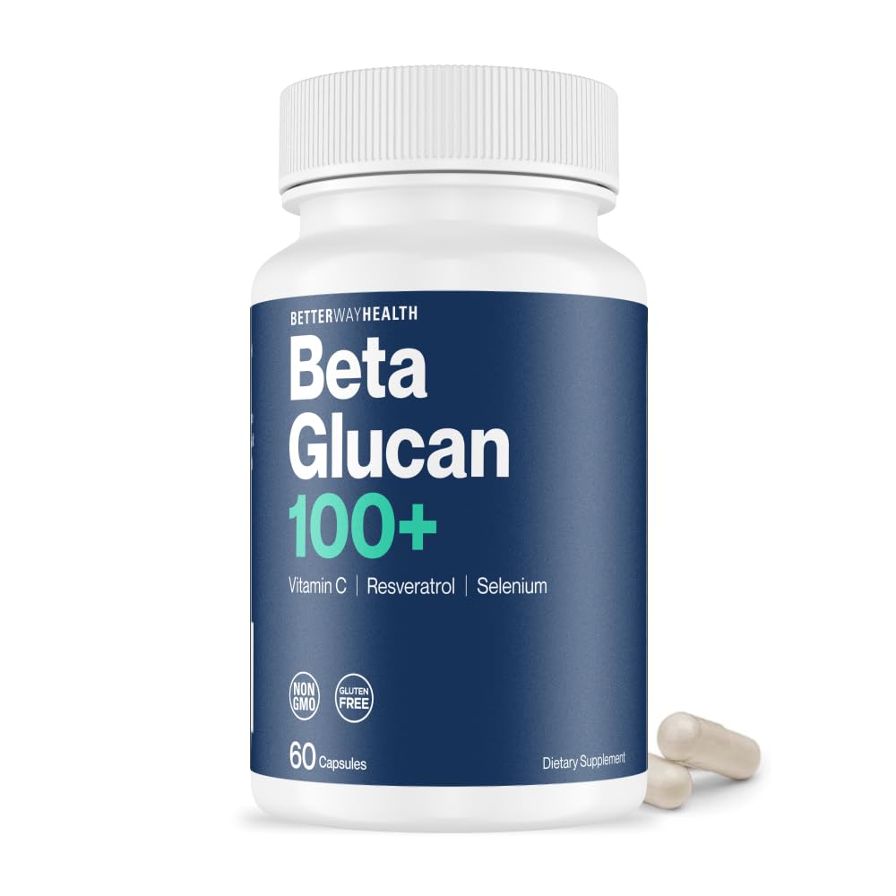Better Way Health Advanced Immune Readiness 1,3/1,6 Beta Glucan with Vitamin C, Selenium & Resveratrol Capsules, 60 Capsules