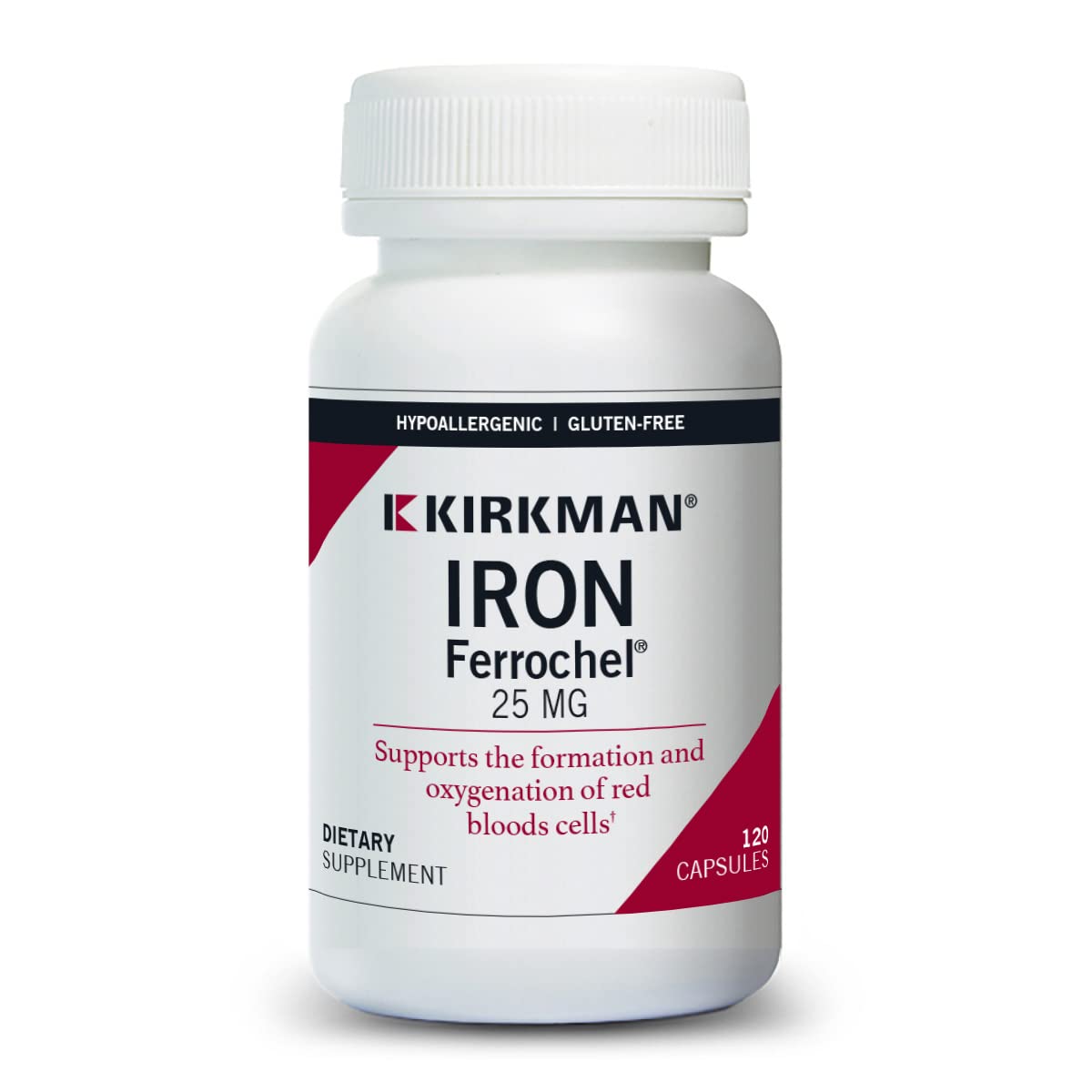 Kirkman Iron 25 mg Bio-Max Series Capsules, 120 Count