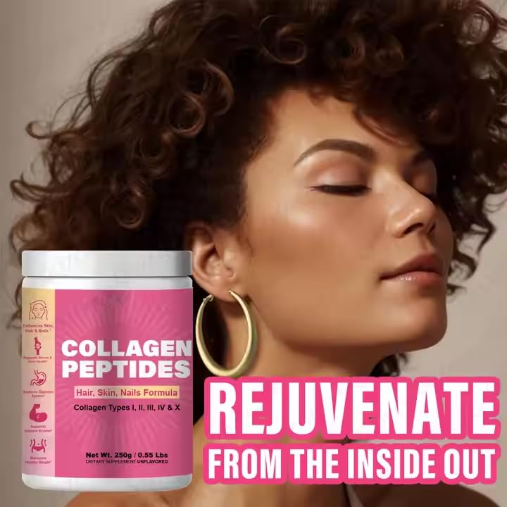 Okian Collagen Peptide Powder for Skin, Hair and Joint Support 120 Capsules