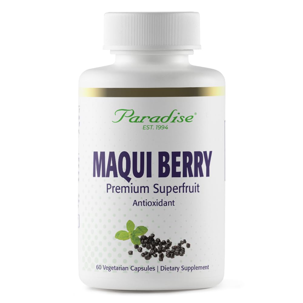 Paradise Herbs Organic Maqui Berry Extract 400 mg Capsules, 60 Count