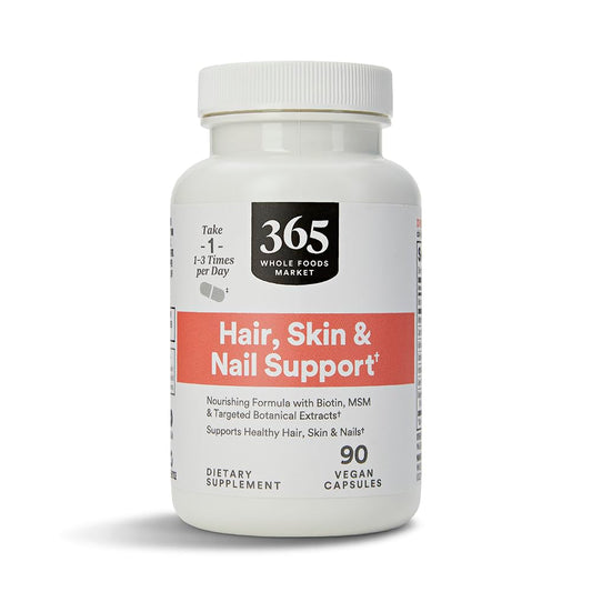 365 by Whole Foods Market Hair Skin & Nails 2000 Biotin Capsules 90 Count