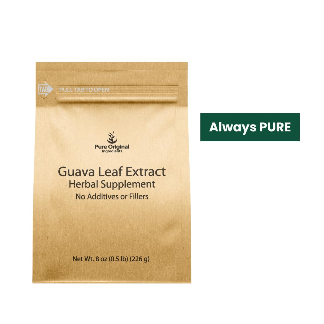 PURE ORIGINAL INGREDIENTS Guava Leaf Powder 4:1 Extract 8 oz