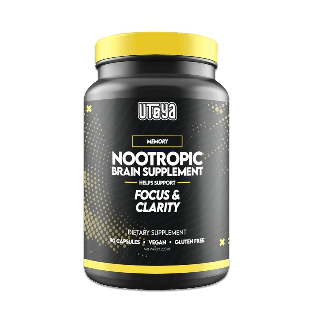UTOYA Nootropics Brain Support Supplement Capsules, 90 Count