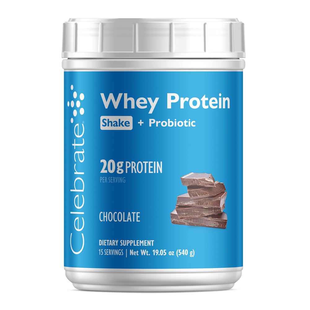 Celebrate Bariatric Supplements Rebuild Protein Powder with Probiotics & Prebiotics - 20g Whey Isolate Protein, High Fiber, for Post Bariatric Surgery Patients - Chocolate, 15 Servings