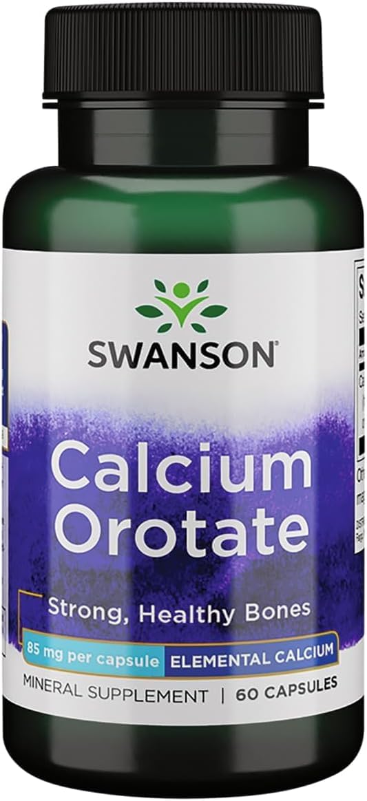Swanson Calcium Orotate 85 mg Capsules 120 Count