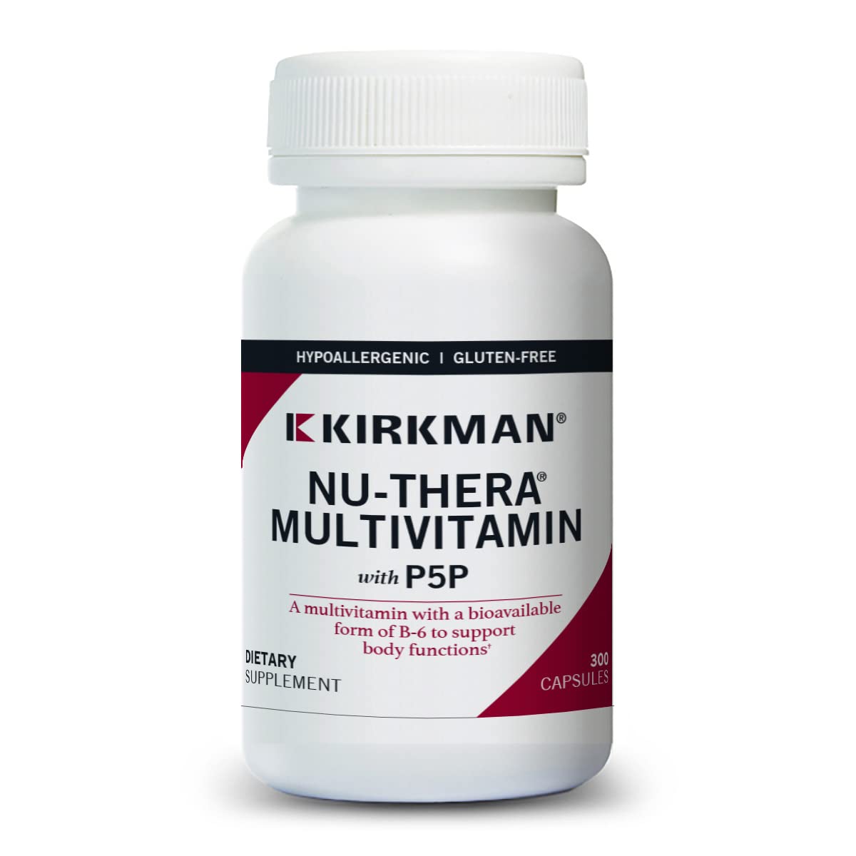 Kirkman Nu-Thera with P-5-P Hypoallergenic Capsules, 300 Count
