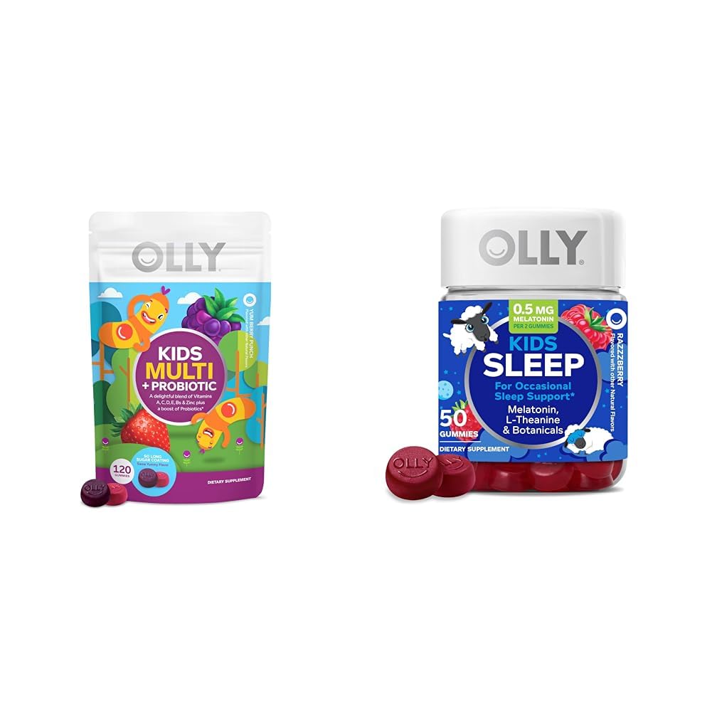 OLLY Kids Multivitamin + Probiotic and Sleep Gummies, 170 Count