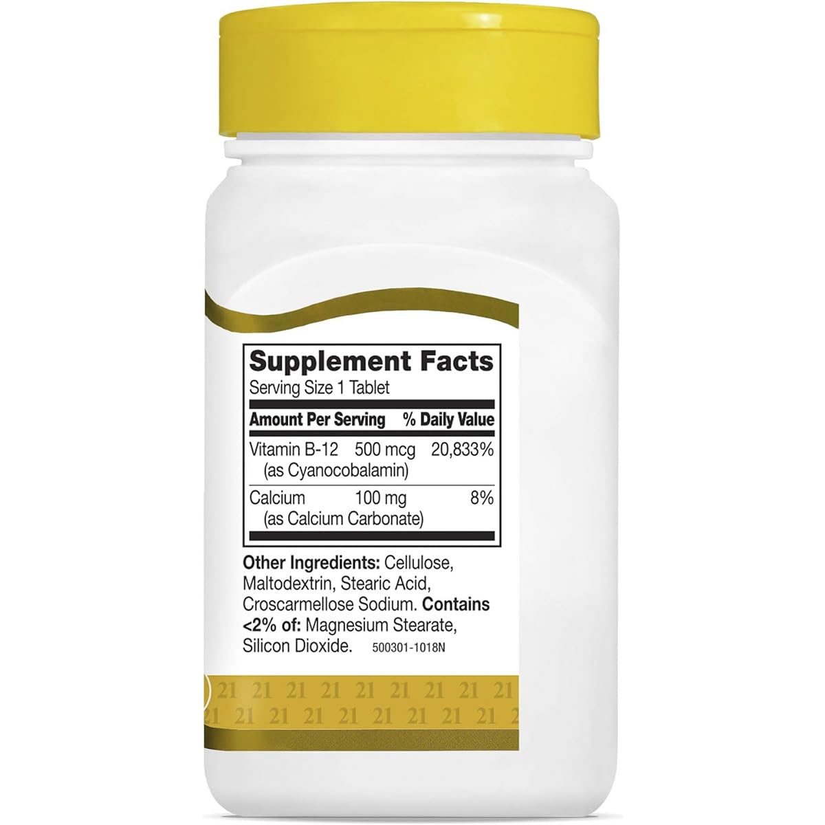 21st Century B-12 500 mcg Tablets, 220 Count