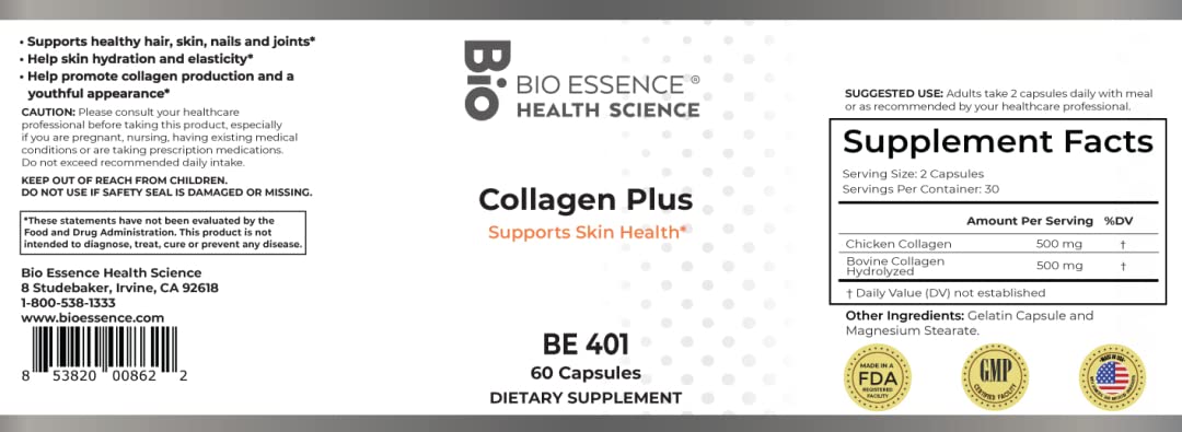 Bio Essence Health Science Collagen Plus 60 Capsules