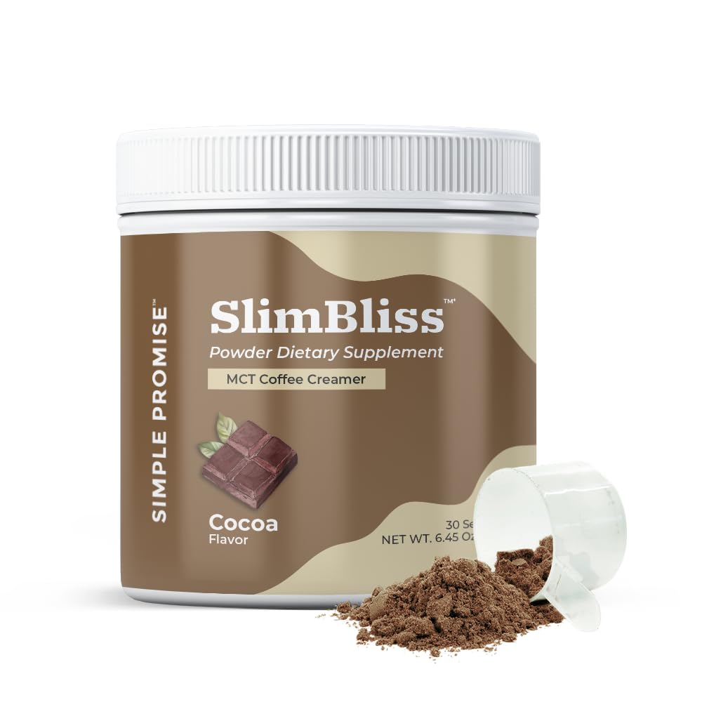 Simple Promise SlimBliss MCT Oil Powder Coffee Creamer, Sugar Free, Powder, 6.45 Ounce