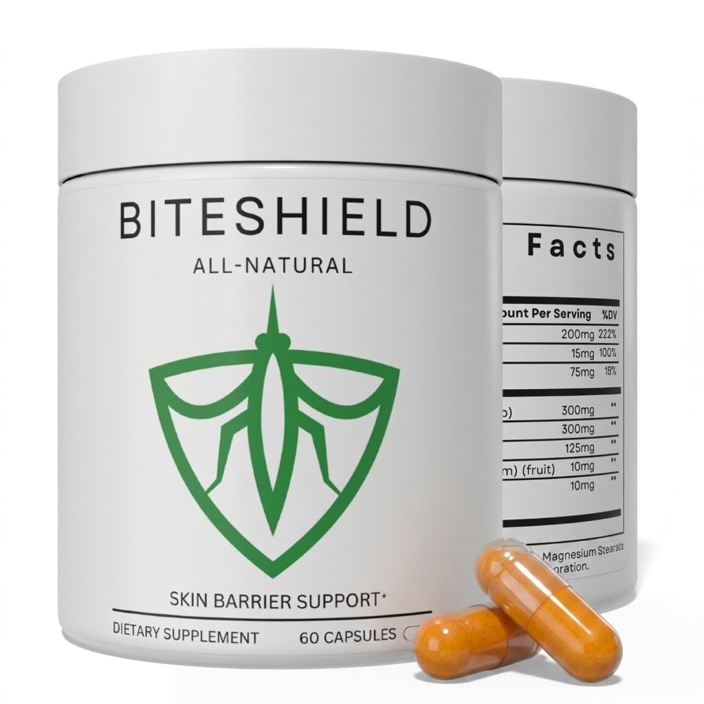 BITESHIELD Mosquito Repellent Pills for Humans 60 Capsules