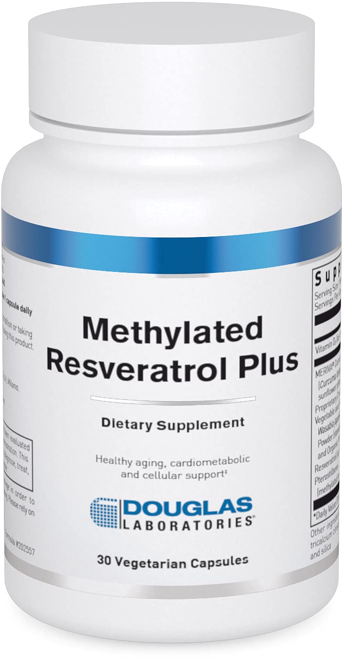 Douglas Laboratories Methylated Resveratrol Plus with Curcumin and Vitamin D for Cardiometabolic and Cellular Health Capsules, 30 Capsules