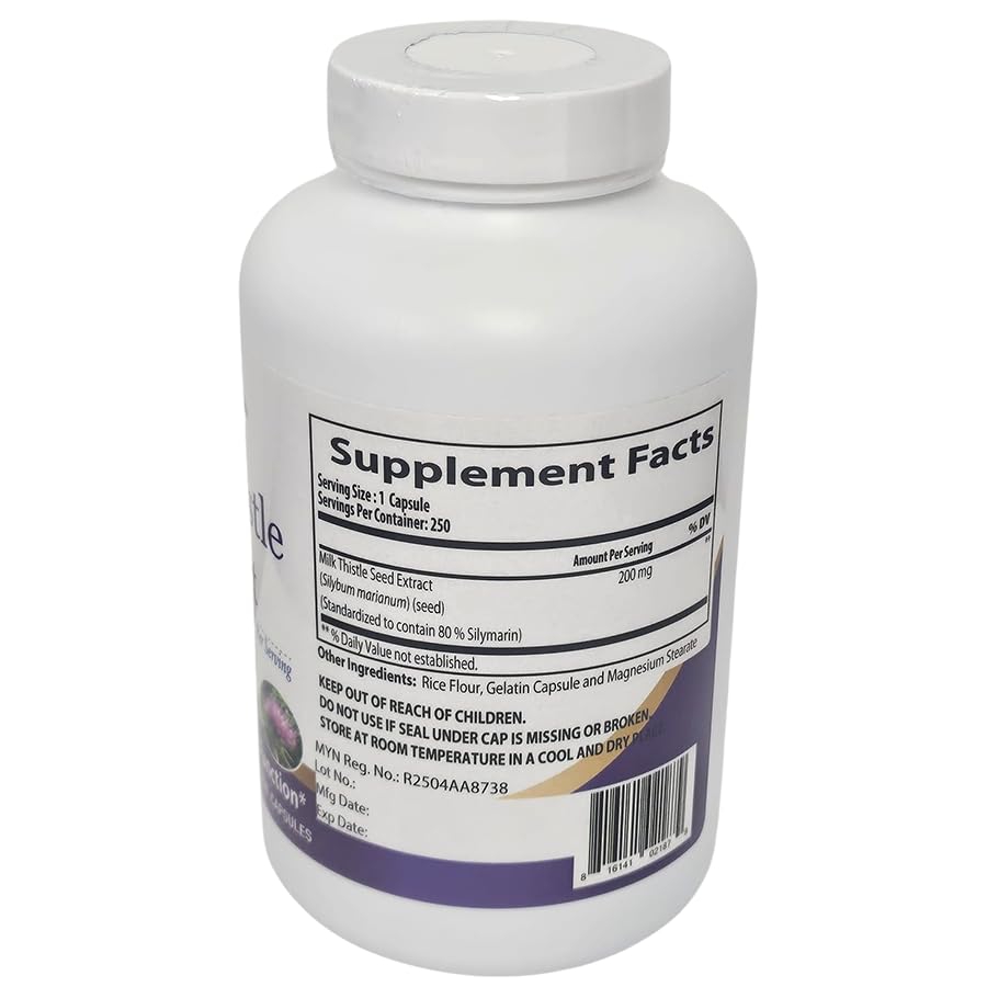 Pacific Nature's Milk Thistle Extract 250 Capsules