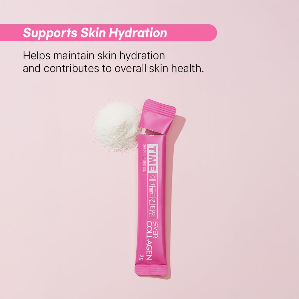 EVER COLLAGEN TIME NEWTREE Low Molecular Multi Marine Collagen Peptides Protein Powder 90 Packets