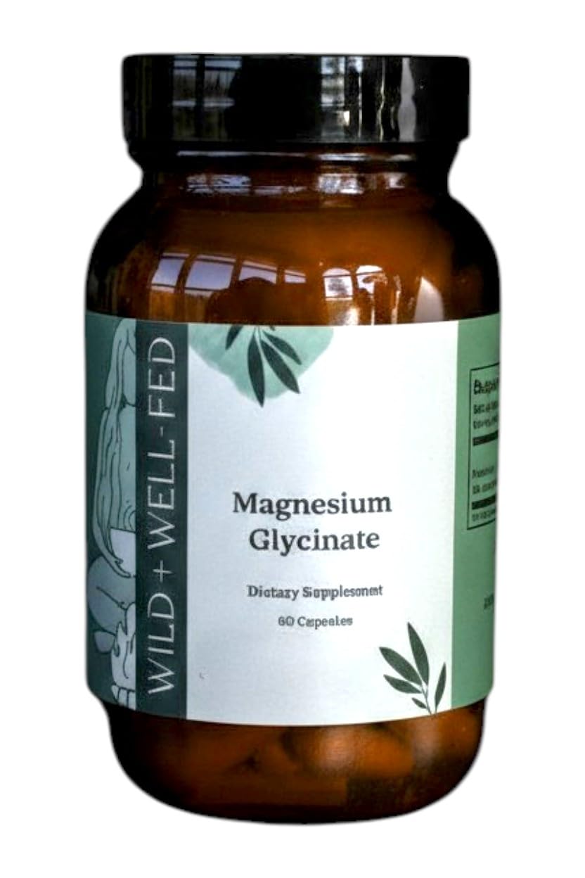Wild + Well-Fed Magnesium Glycinate Capsules 60 Count
