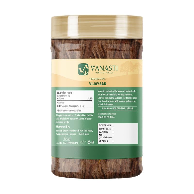 VANASTI Vijaysar Pterocarpus Marsupium Indian Kino Powder 3.52 oz